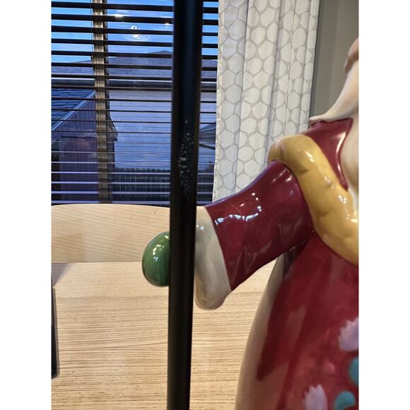 Jim Shore Santa With Street Light / Lamp Post Electric 2004 Rare Ceramic Works - Picture 3 of 7